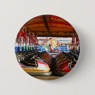Fairground Dodgem Bumper Cars Button Badge