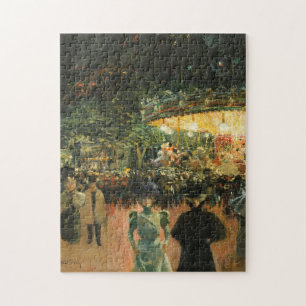 Fairground, Place Pigalle   Louis Abel-Truchet Jigsaw Puzzle