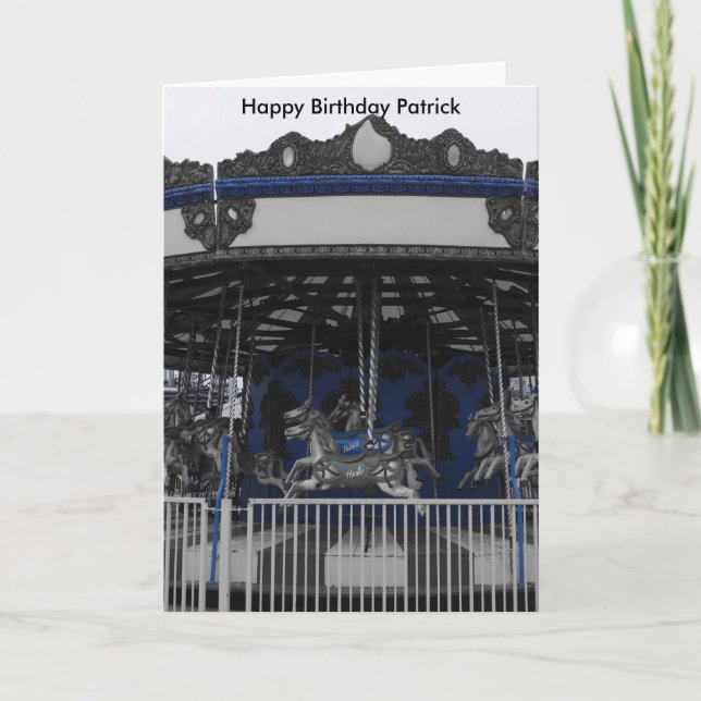 Fairground Ride Greeting Card (Front)