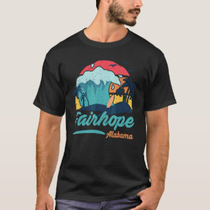 Fairhope Alabama Beach Summer Surfing Sunset Palm T-Shirt