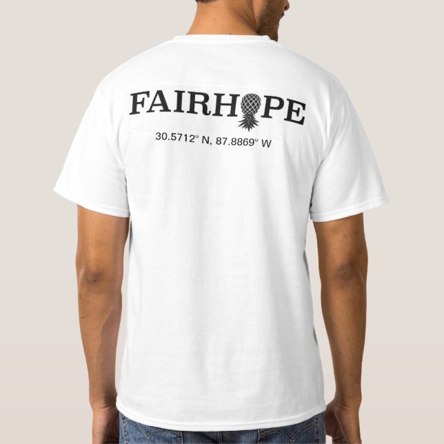 Fairhope - Upside down Pineapple T-Shirt (Back)