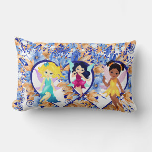 fairies and hearts  lumbar cushion