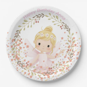 Fairies and pink Table Confetti Paper Plate