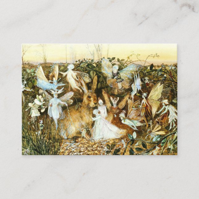 Fairies and Rabbit Enclosure Card (Front)