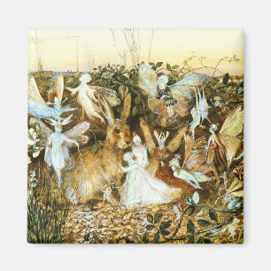 Fairies and Rabbit Magnet
