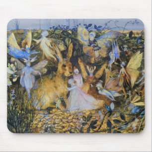 Fairies and Rabbit Mouse Pad
