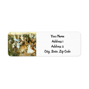 Fairies and Rabbit Return Address Label