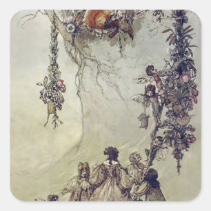 “Fairies Ascent” by A Duncan Carse Square Sticker