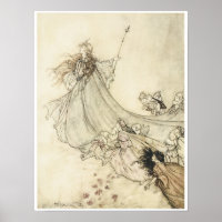 Fairies away, 1908, Vintage Fairy Art