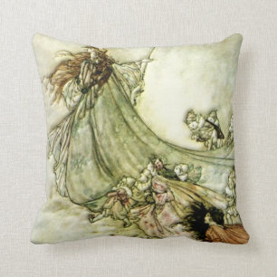 Fairies Away - Arthur Rackham Cushion