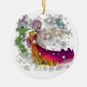 Fairies,Castles,Knights Ceramic Tree Decoration