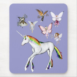 Fairies Colour the Unicorn Mouse Pad