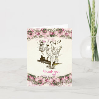 Fairies Dancing Vintage Flowers Card