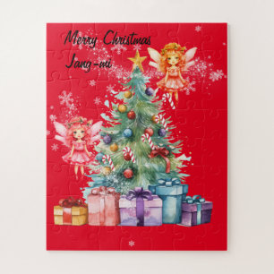 Fairies decorating the Christmas tree Jigsaw Puzzle