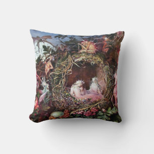 Fairies in a Birds Nest, John Anster Fitzgerald Cushion