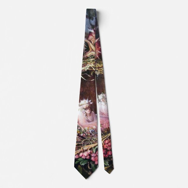 Fairies in a Birds Nest, John Anster Fitzgerald Tie (Front)