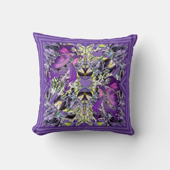 Fairies in the Iris patch Cushion (Front)