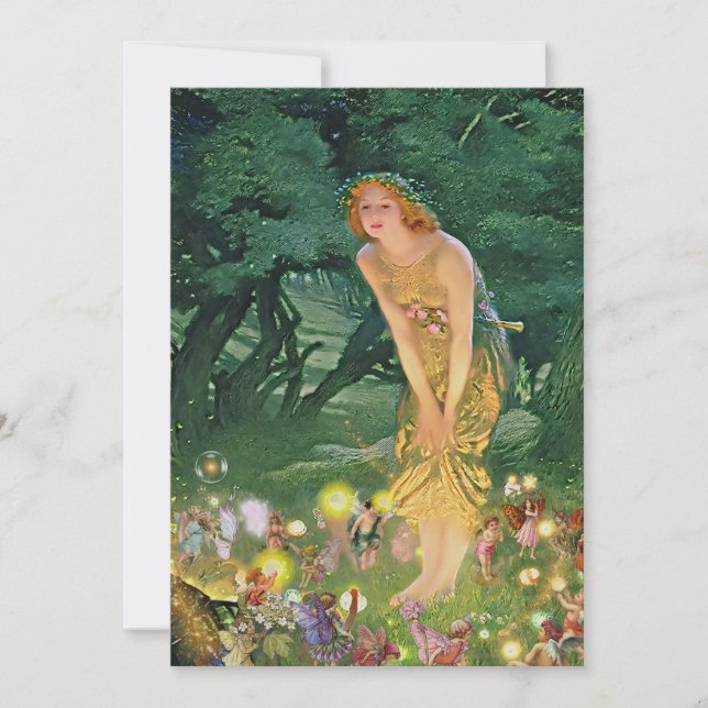 Fairies in the Moonlight Invitation (Front)