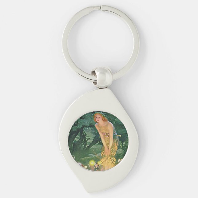 Fairies in the Moonlight Key Ring (Front)