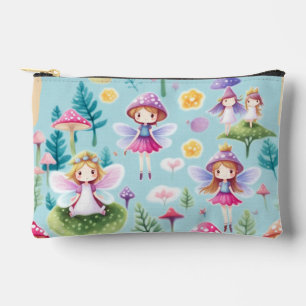 Fairies ,leaves and mushrooms land accessory pouch
