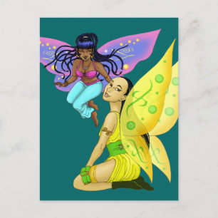 Fairies Lil and Trixie Postcard