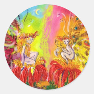 FAIRIES OF DAWN CLASSIC ROUND STICKER