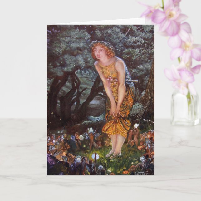 Fairies on a Midsummer Night in Girls Dream Card (Orchid)