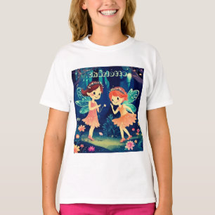 Fairies Playing In The Enchanted Forest Name T-Shirt