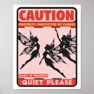 Fairies Sign Poster