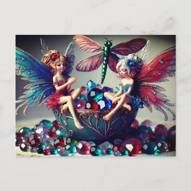 Fairies sitting  postcard (Front)