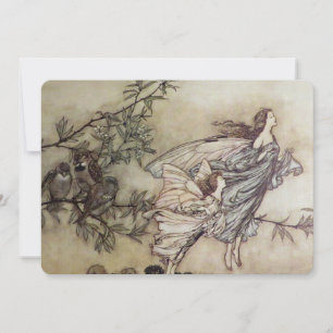 “Fairies Tiff with the Birds” by Arthur Rackham Invitation