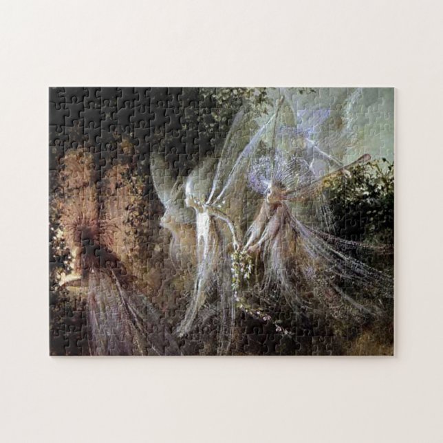 Fairies Watching At Forest Edge Jigsaw Puzzle (Horizontal)