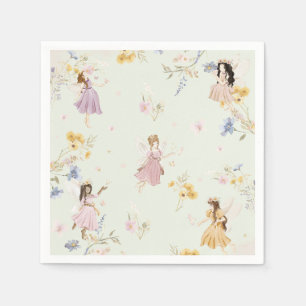 Fairies Wildflower Meadow Flowers Birthday Napkin