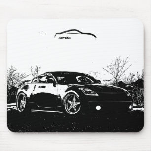 Fairlady 350Z with Black Brush Stroke Mouse Pad