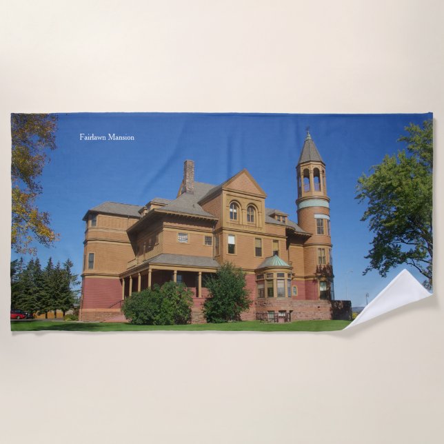 Fairlawn Mansion beach towel (Front)