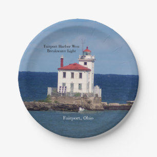 Fairport Harbor West Breakwater Light paper plate