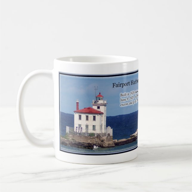 Fairport Harbour West Breakwater Light mug (Left)