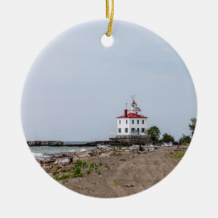 Fairport Harbour West Breakwater Lighthouse Ceramic Ornament