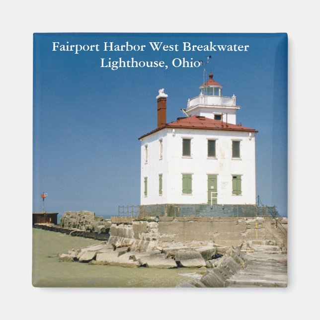 Fairport Harbour West Breakwater Lighthouse Magnet (Front)