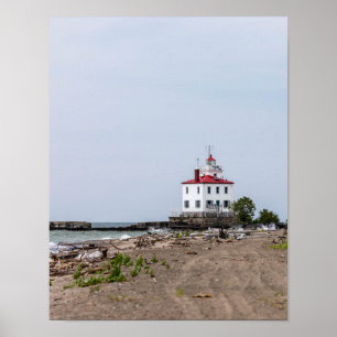 Fairport Harbour West Breakwater Lighthouse Poster