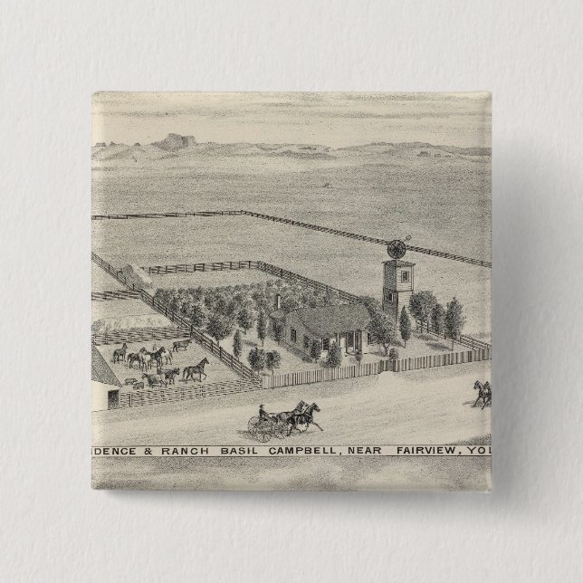 Fairview res, ranches 15 cm square badge (Front)