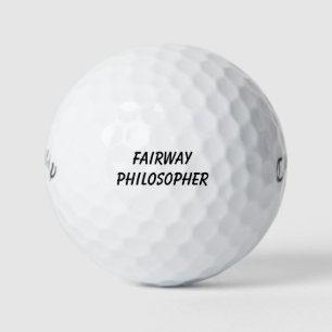 'Fairway Philosopher' Tournament Favor Funny Gift Golf Balls