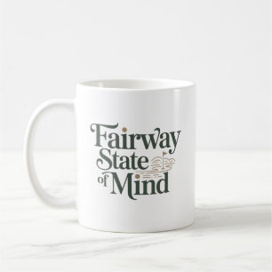 Fairway State Of Mind Minimal Retro Golf Lifestyle Coffee Mug