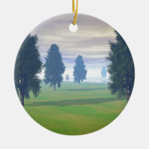 Fairway To Seven Ceramic Tree Decoration