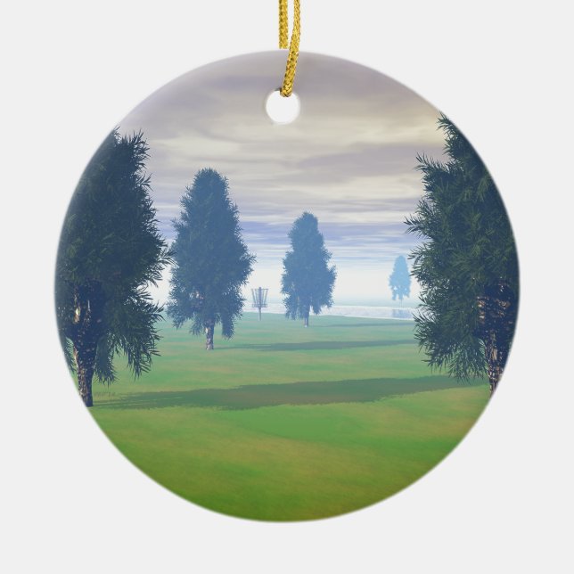 Fairway To Seven Ceramic Tree Decoration (Front)