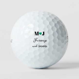 'Fairways and Forevers' Golf Course Wedding Favour Balls