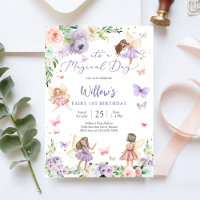 Fairy 1st Birthday Invitation