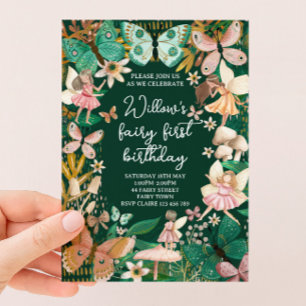Fairy 1st Birthday Invitation