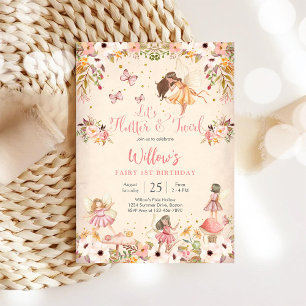 Fairy 1st Birthday Party Invitation