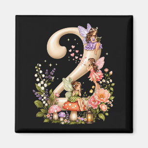 Fairy 2 Years Old Birthday Girl 2nd Birthday Fairy Magnet